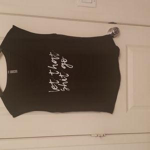 Let That Sh** Go Black with White Writing Muscle Tee XXL